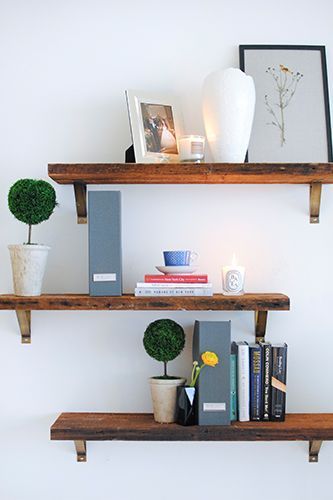 Make the most of your walls using these floating shelves