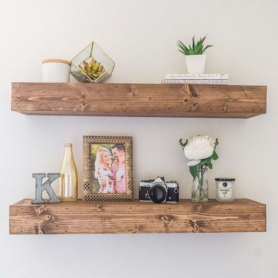 Make the most of your walls using these floating shelves