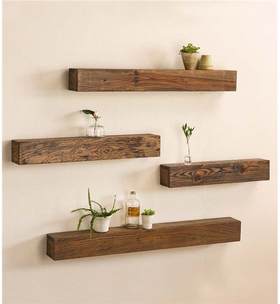 Make the most of your walls using these floating shelves