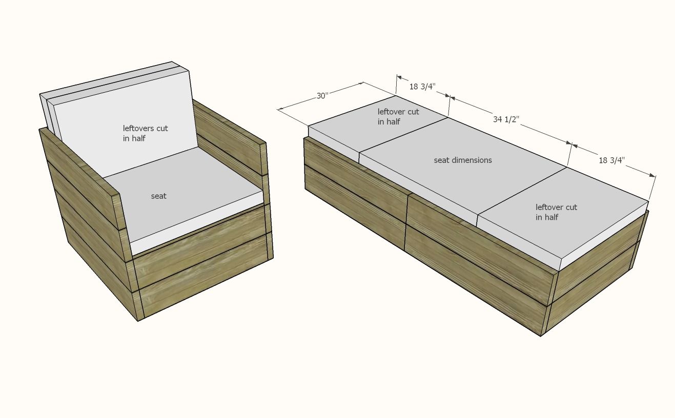 Conoce los planos y medidas para elaborar un Sillón de cama doble