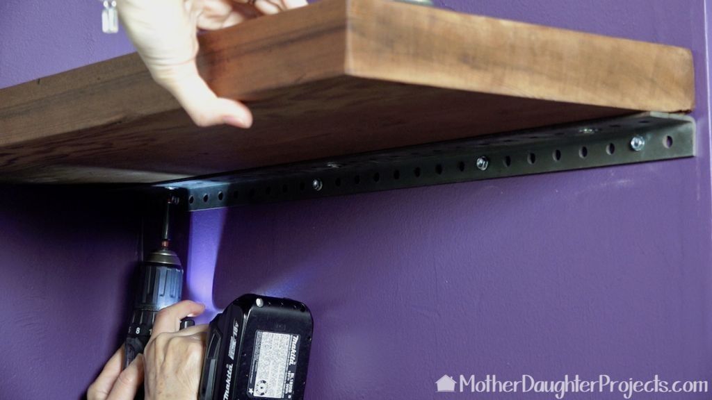 Rustic Shelf with Industrial Chains