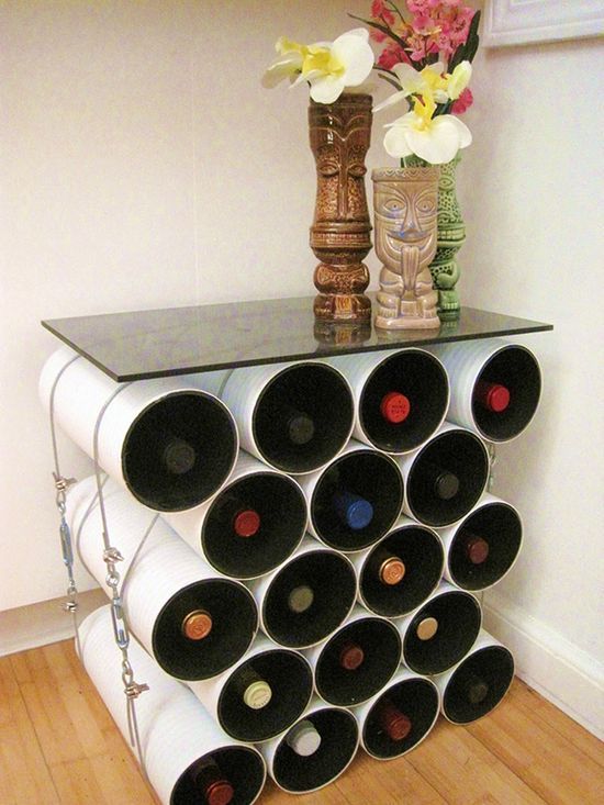 Simple PVC Wine Bottle Rack