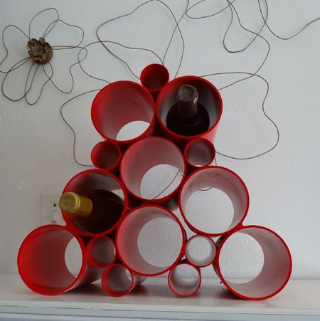 Simple PVC Wine Bottle Rack