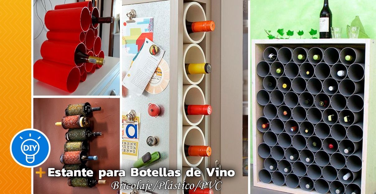 Simple Estante de PVC para Botellas de Vino