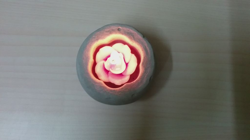 Cement Candle Holder