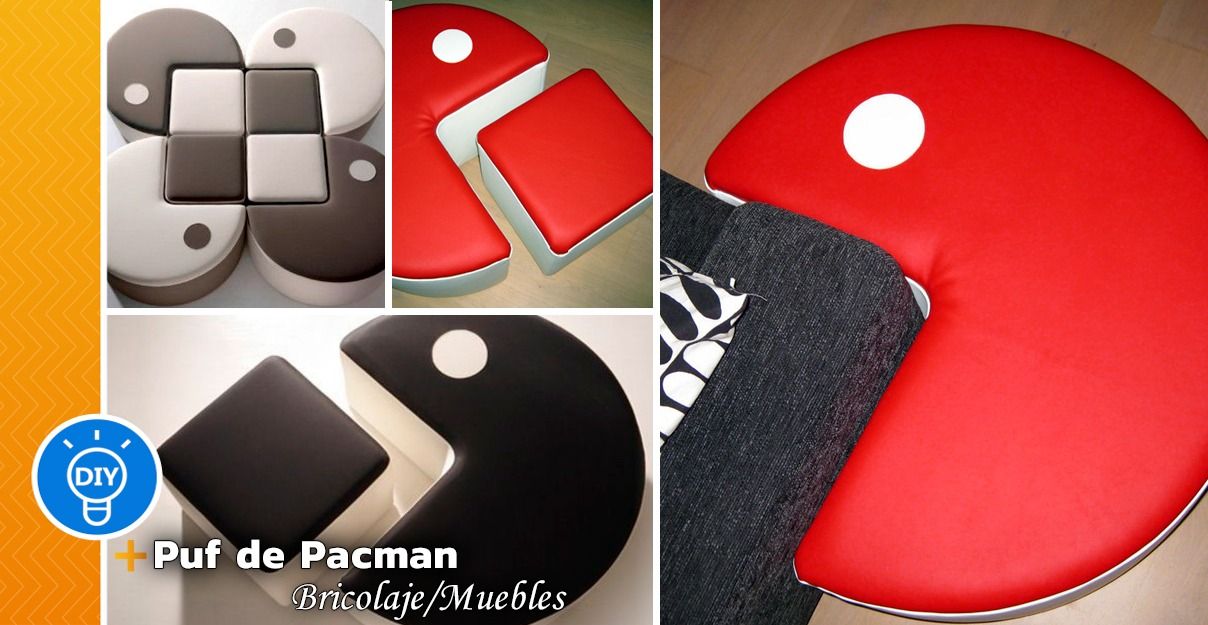 Puf con Diseño de Pacman