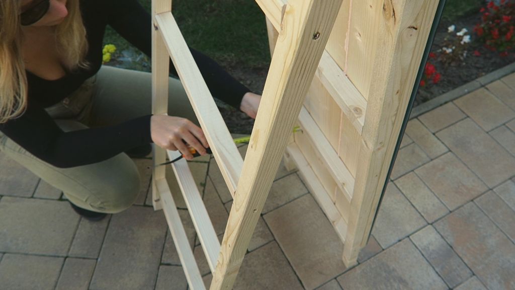Ladder Mirror with Shelves
