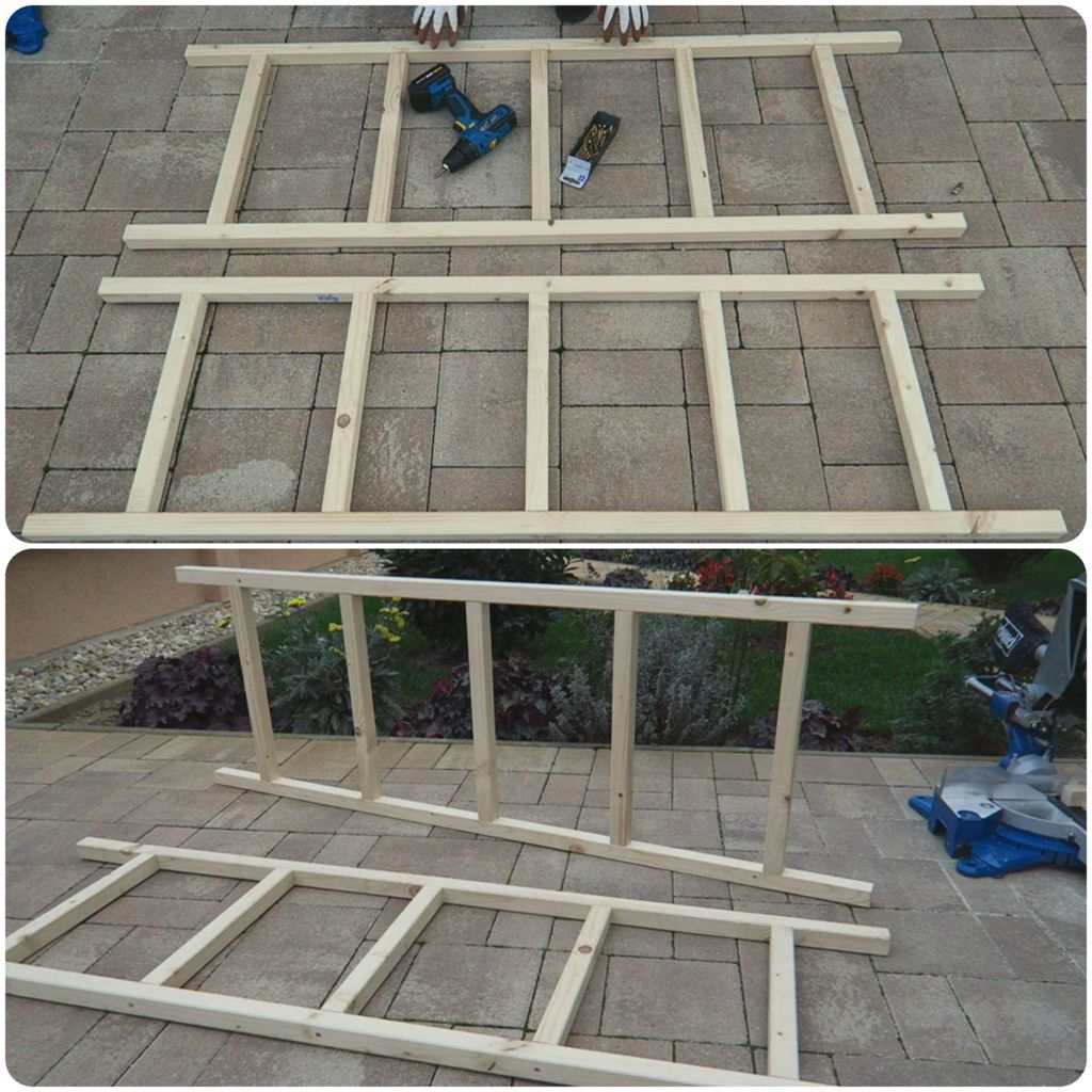 Ladder Mirror with Shelves