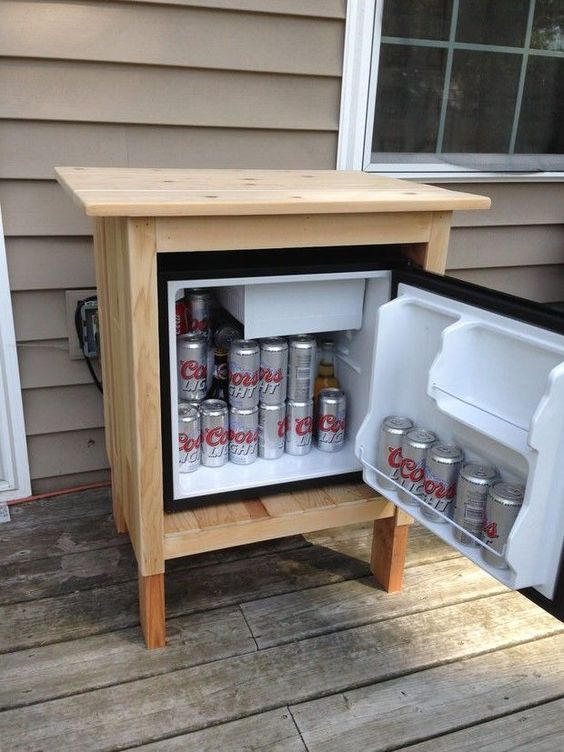 Patio coolers made from pallet wood
