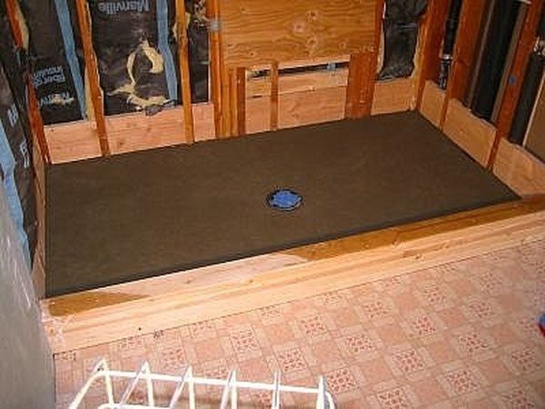 Installation of custom shower pan