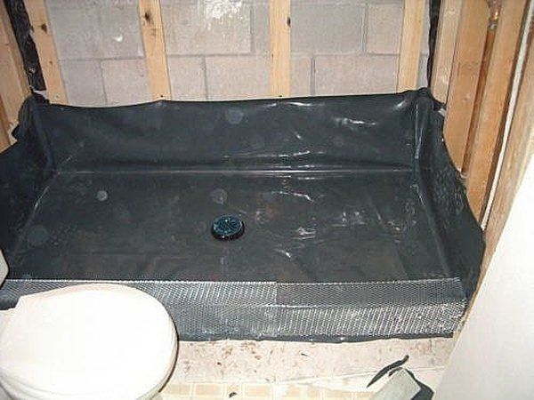 Installation of custom shower pan