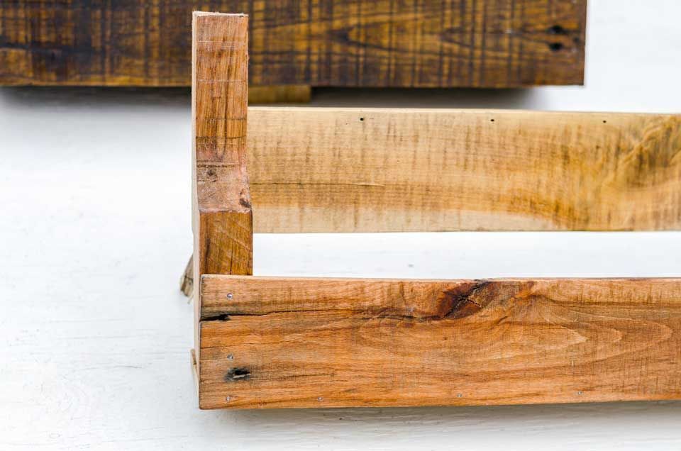 Wooden Shelves with Rustic Aesthetics
