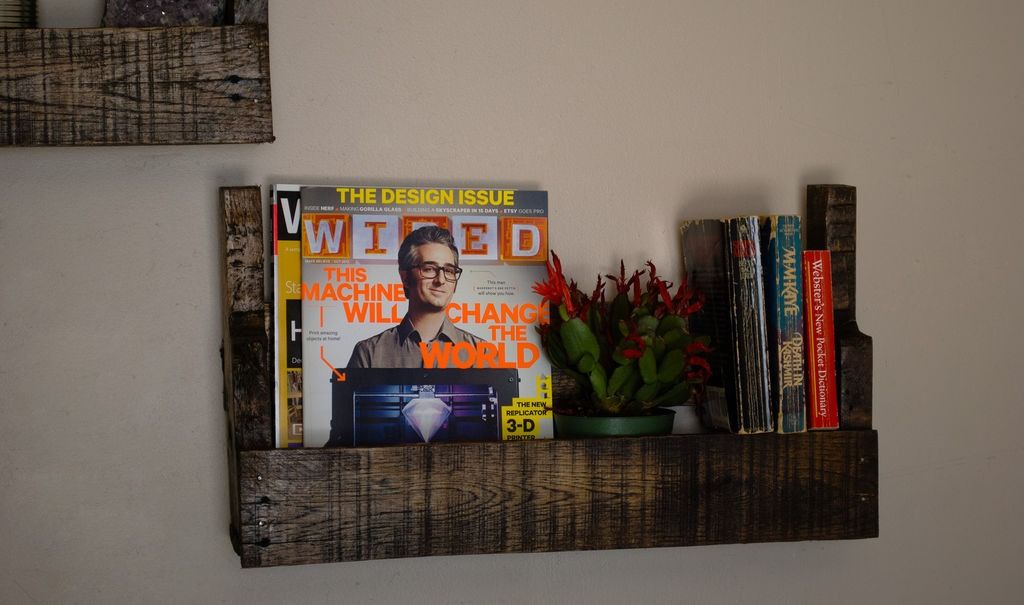 Wooden Shelves with Rustic Aesthetics