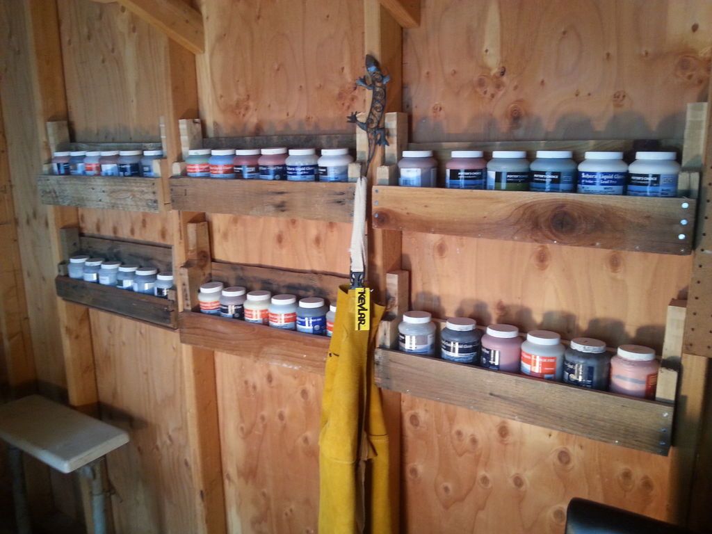 Wooden Shelves with Rustic Aesthetics