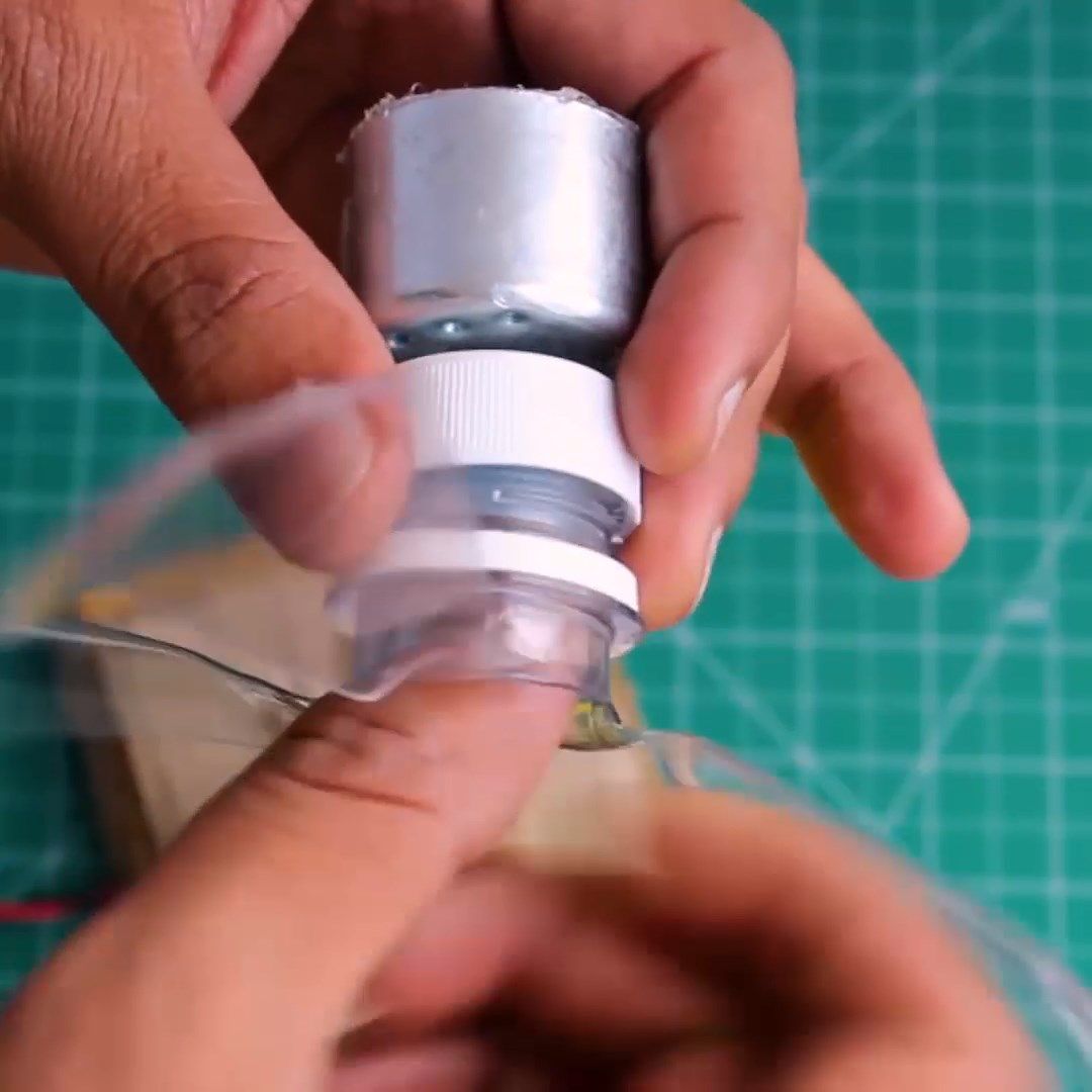 Table Fan with a Plastic Bottle