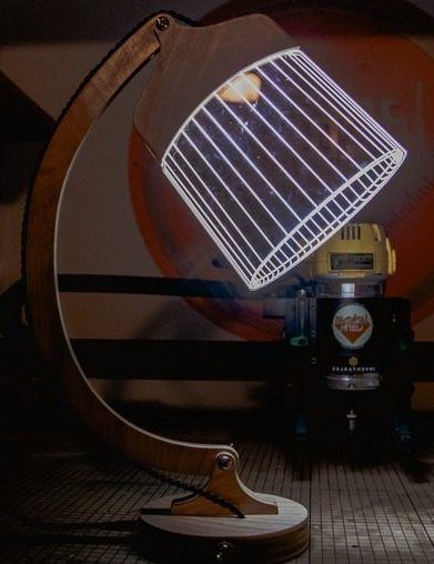 Lámpara de Escritorio y Acrílico con LED