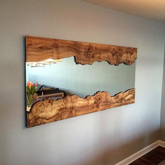 Elegantes muebles hechos con troncos