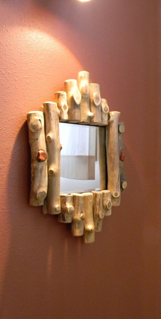 Elegantes muebles hechos con troncos