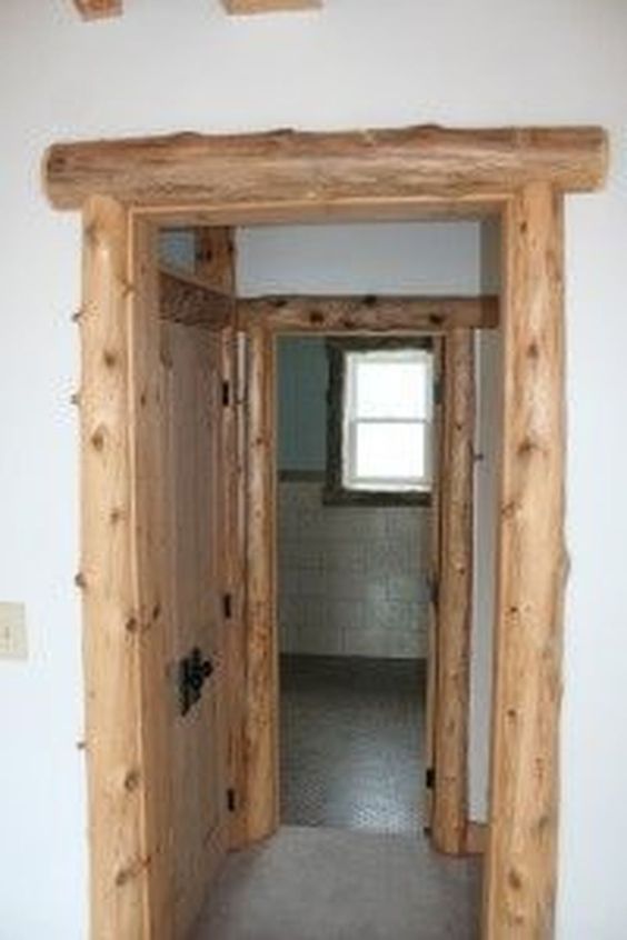Elegantes muebles hechos con troncos