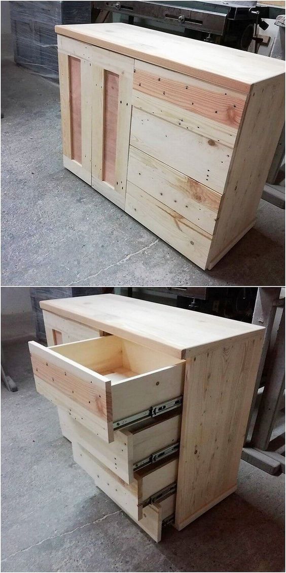 Rustic wooden cabinets to organize your room