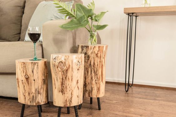 Crea hermosos muebles reutilizando troncos