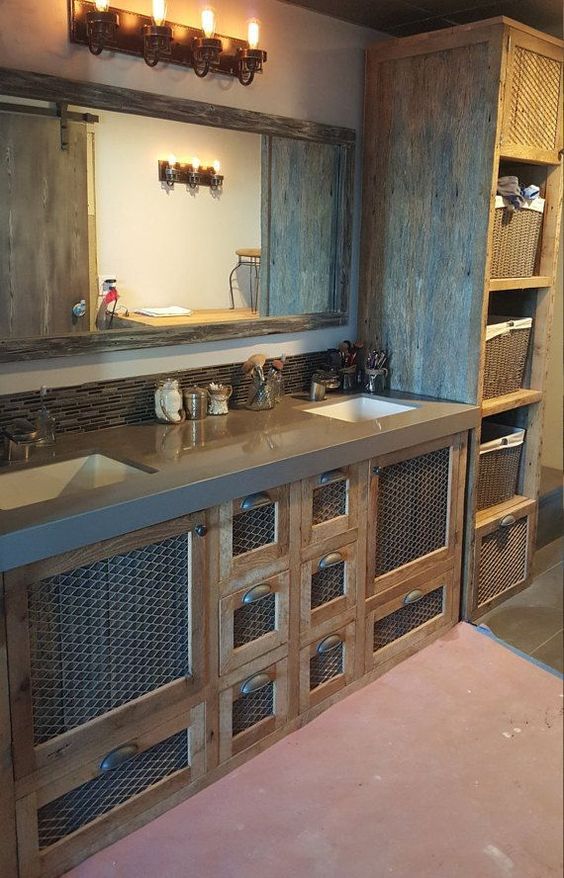 Gabinetes de madera rústica para tu cocina