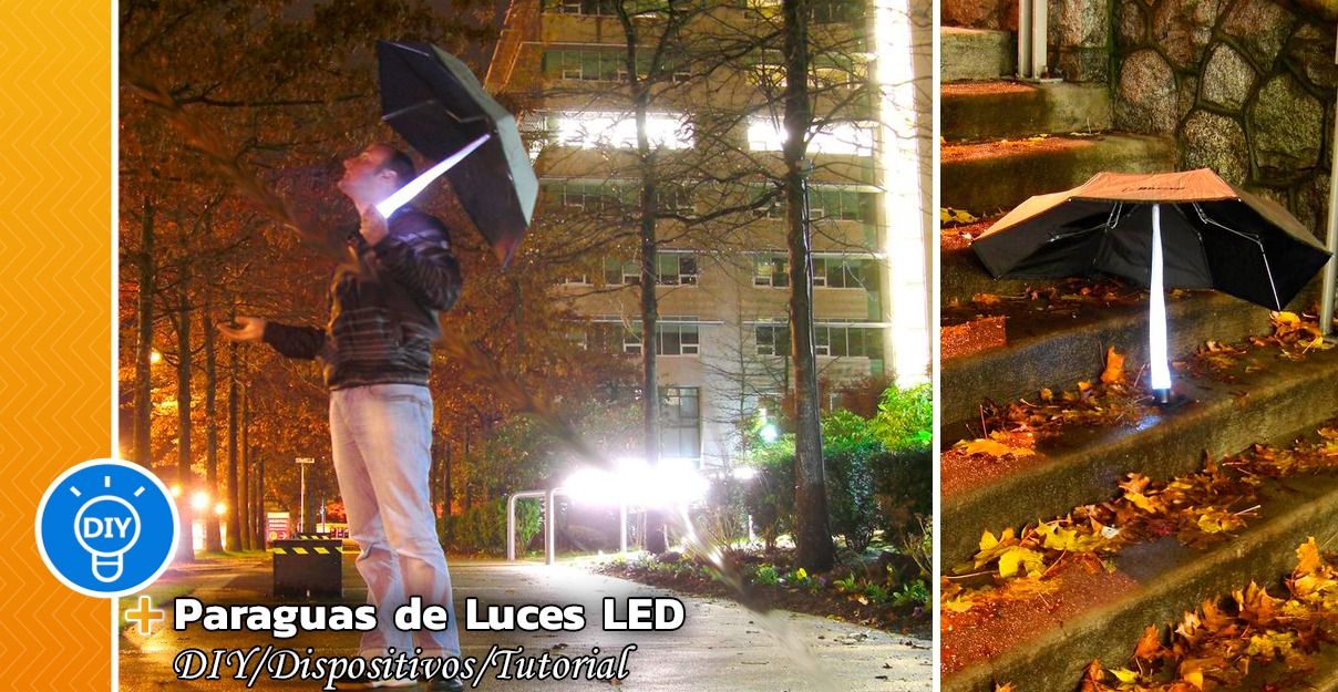 Cómo Hacer un Paraguas de Luces LED