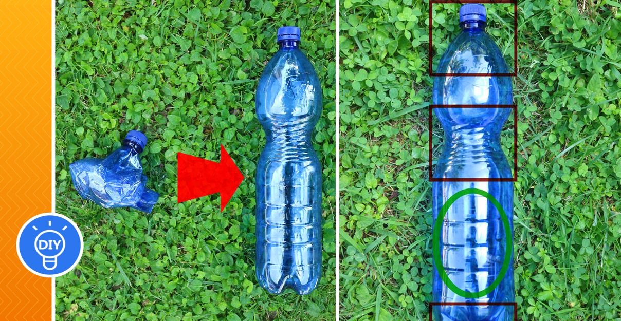 ¡Como Restaurar la Forma de una Botella de Plástico!