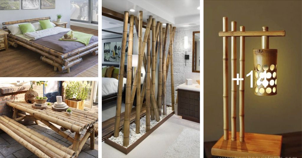 Ideas para decorar y hacer muebles con cañas de bambú