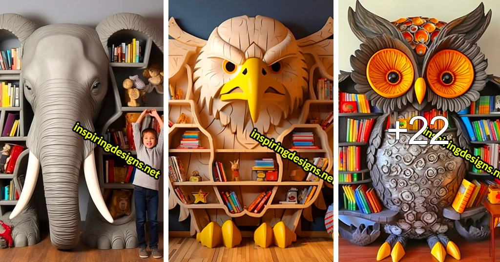 Bookshelves for Children in the Shape of Animals