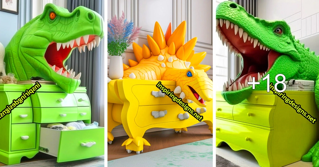 Muebles para Niños con Diseños de Dinosaurios