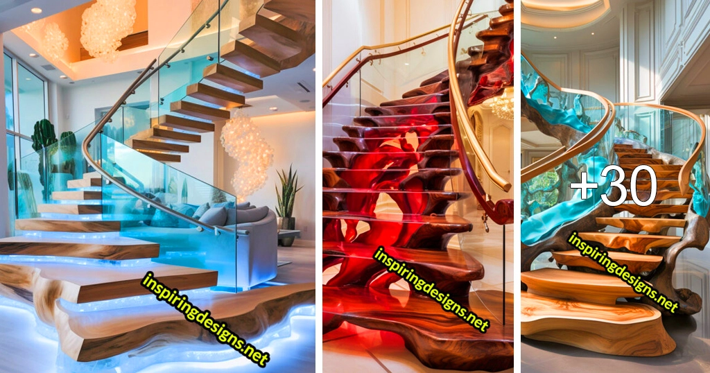 Diseños de Escaleras Hechas con Madera y Epoxi