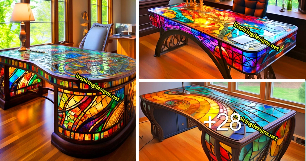Stained Glass Desks for a Home Office