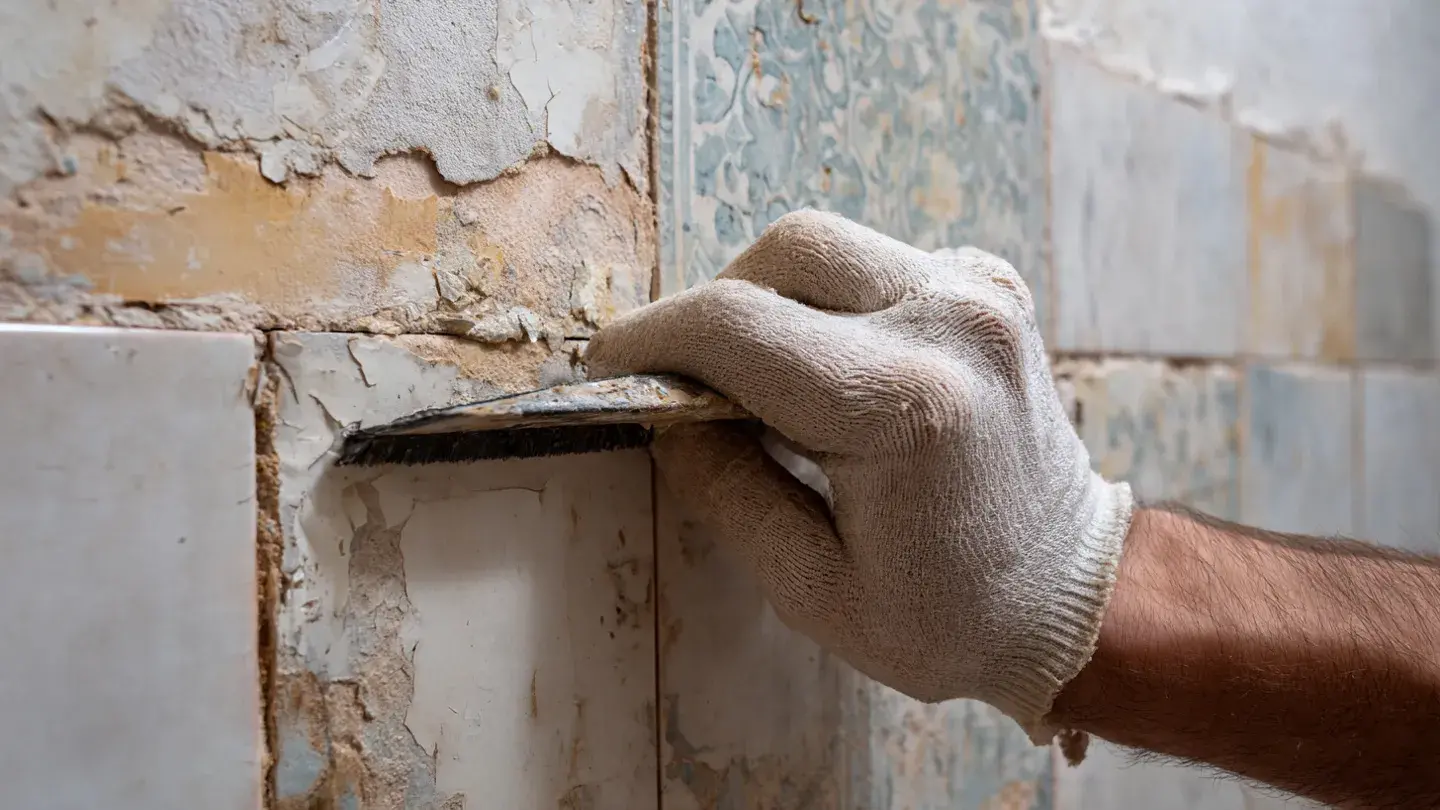 Reparar juntas desgastadas con masilla